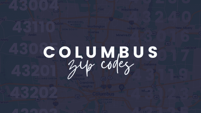 Columbus Zip Codes with Map, Neighborhoods